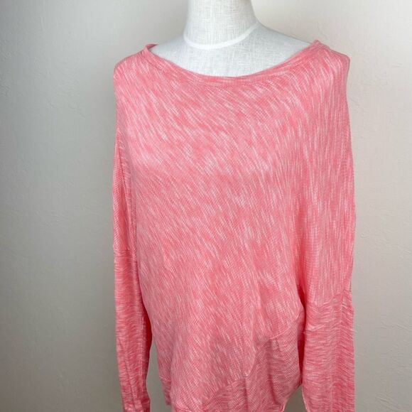Anthropologie Asymmetric Pink Space Dye Sweater - Picture 2 of 6